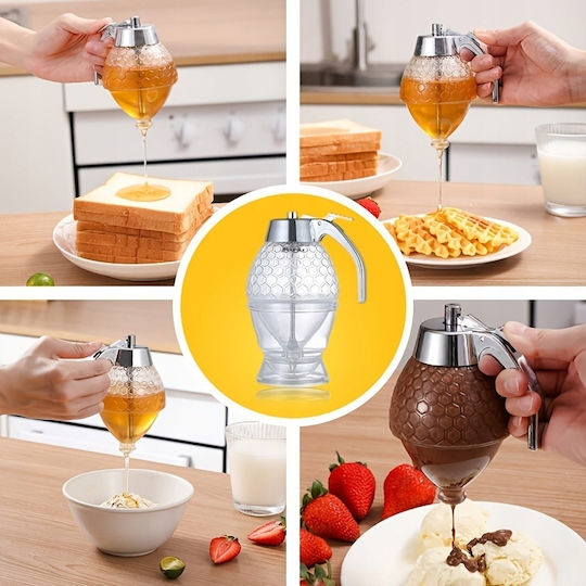 Dispenser de Sirop de Miere 240ml 15cm Convenabil pentru Vafe