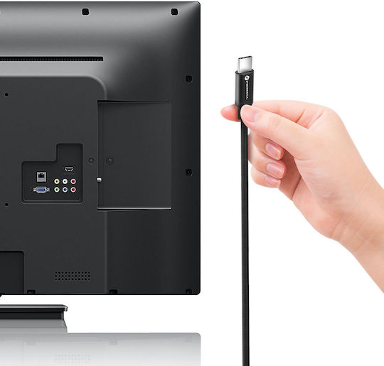 Forcell USB 3.0 Video Cable USB-C Male - USB-C 100W Black 1m E-Mark