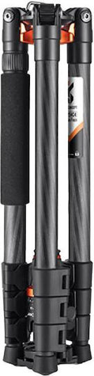 K&F Concept Trepied Din Fibră De Carbon Cu Cap Sferic Până La 160cm Și Sarcină Maximă 10kg