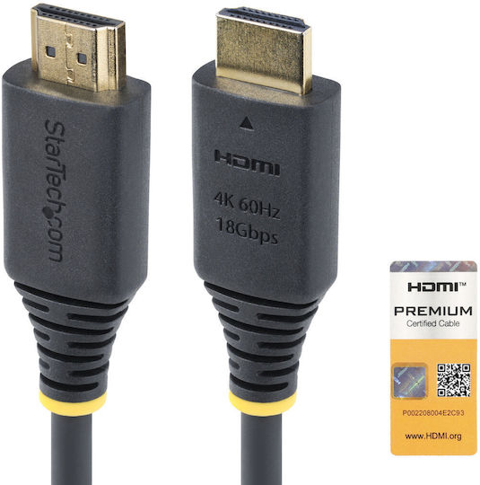 StarTech HDMI 2.0 Premium High Speed 4K 60Hz HDR Cable HDMI male - HDMI male 2m Μαύρο
