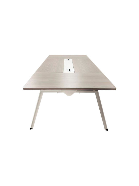 Besprechungstisch Armadi Holz Gray-white mit Metallbeinen 200x120x75cm