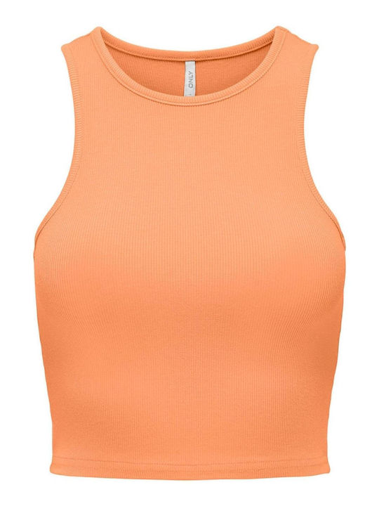 Bellia Damen Crop Top Ärmellos Coral