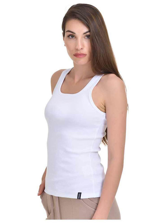 Women's Blouse Cotton Sleeveless White
