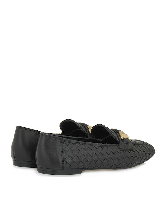 Mocasini dama BLACK WOVEN LEATHER