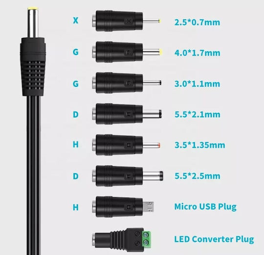 Τροφοδοτικό 41w Switching 8 Κεφαλές