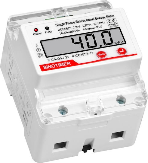 Rs485 Energy Meter Lcd Display Single Phase Dds6619 040 Ac230v 5-80a Dds6619-040