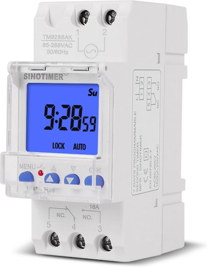 Programmable Timer 1 Second Sinotimer Timer Switch Programmable Illuminated 230v 16a Tm928sakl
