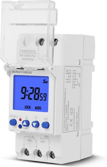 Programmable Timer 1 Second Sinotimer Timer Switch Programmable Illuminated 230v 16a Tm928sakl