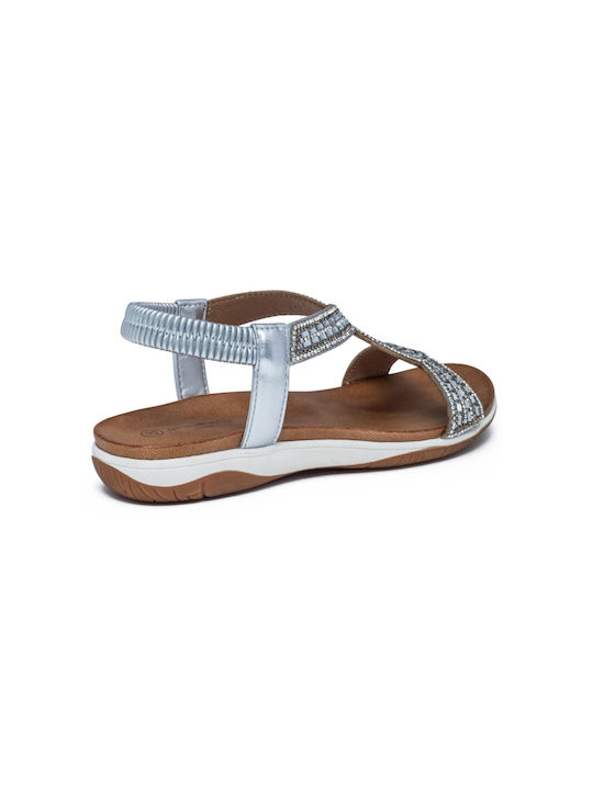 Callesta Women's Flat Sandals in Silver Color