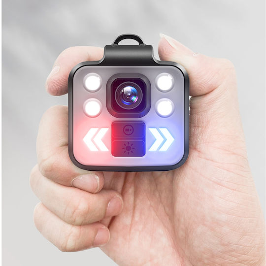 Portable Mini Camera 1080p Fhd Video Recording Led Flashlight Alert Mode Any Situation
