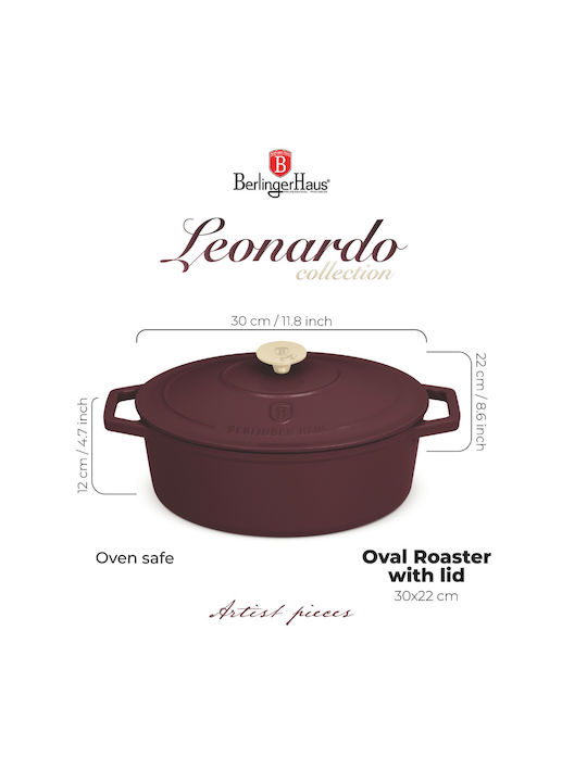 Berlinger Haus Leonardo Dutch Oven Oval Cast Iron 30x30cm 1pcs