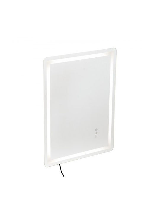 Vevor Badezimmerspiegel LED aus Kunststoff 60x80cm Weiß