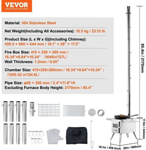 Vevor Grill for Camping 59x79cm