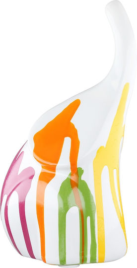 ArteLibre Set of Decorative Elephants made of Ceramic Colori 11.5x8x19cm 15pcs