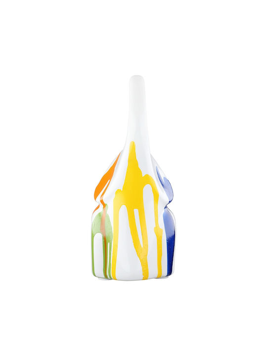 ArteLibre Set of Decorative Elephants made of Ceramic Colori 11.5x8x19cm 15pcs