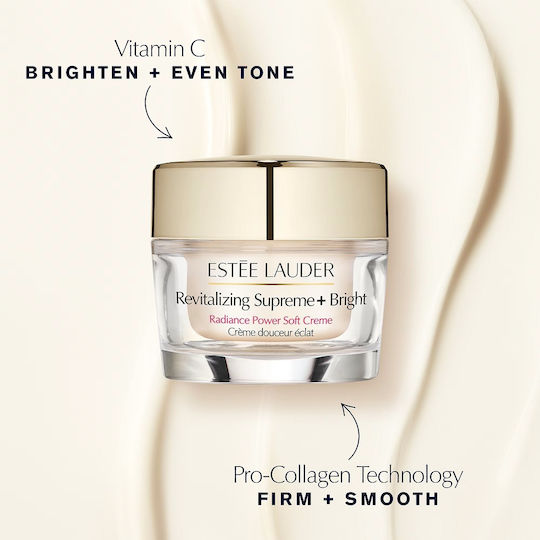 Estee Lauder Revitalizing Supreme+ Bright Крем за лице за Хидратация, Против стареене и Стягане на кожата с Витамин С и Колаген 50ml