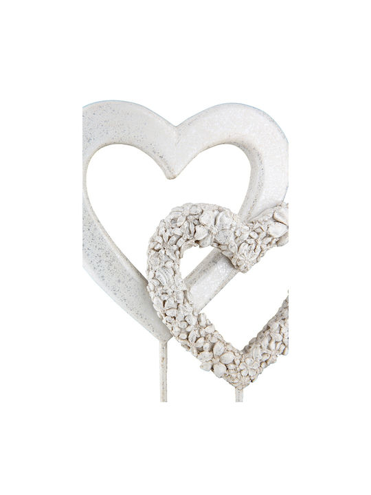 ArteLibre Decorative Heart Flower Heart made of Metallic 14.5x6.5x24cm 1pcs