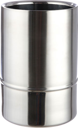 Cylindrical Bottle Cooler Steel Silver D12x18cm D12x18cm