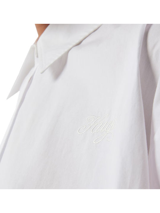 Women's Long Sleeve Shirt White - Purple - Orange