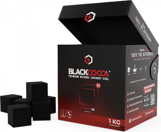 Καρβουνάκια Ναργιλέ Premium Natural Coconut Coal Cubes 1kg 64τμχ