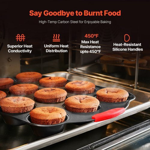 Vevor Baking Pan from Stainless Steel with Non-Stick Coating 10 Pieces