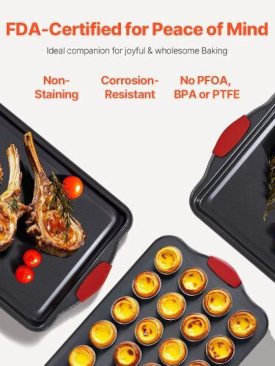 Vevor Baking Pan from Stainless Steel with Non-Stick Coating 10 Pieces