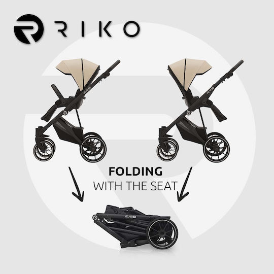 Riko Velar Up Adjustable 2 in 1 Baby Stroller Suitable for Newborn Nude 01 9.2kg