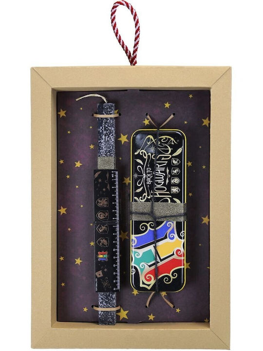 Πασχαλινή Λαμπάδα Harry Potter Στρογγυλή Μεταλλική Μαύρη