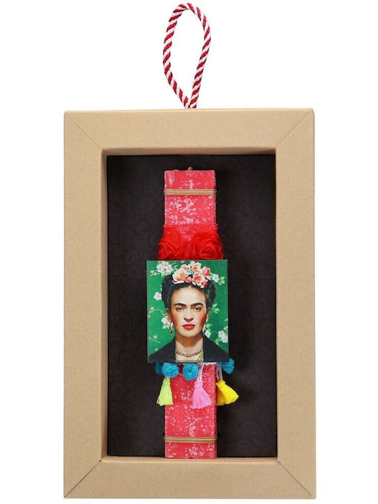 Lumânare de Paște cu Formă Plată Parfumată, Handmade și cu Cutie 20buc Roșie