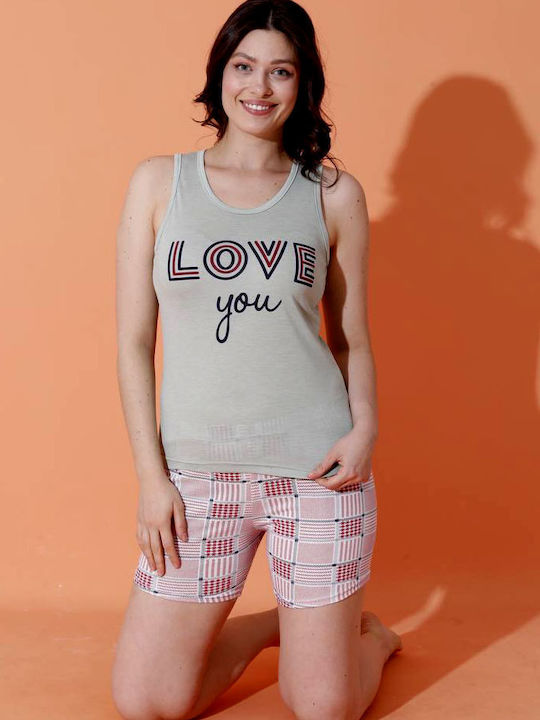 Miss Lale Summer Women's Pyjama Set Gray