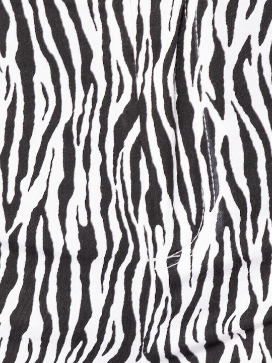 Ψηλόμεσο Denim Skinny Εφέ Animal Print