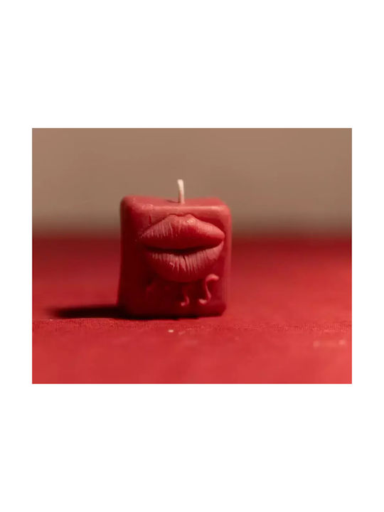 Lumânare Aromatică din Soia Naturală Design Buze Sărut Dulce Săpun Proaspăt