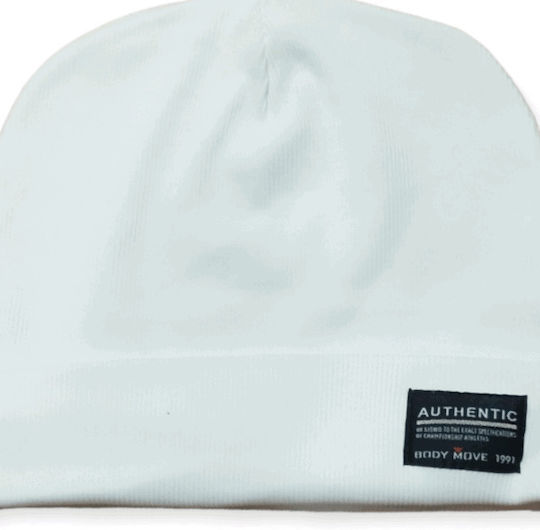 Beanie Unisex Σκούφος Πλεκτός σε Λευκό χρώμα