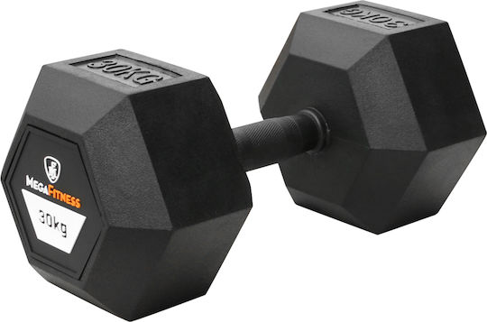 MegaFitness Rubber Hexagon Dumbbell 1 x 30kg