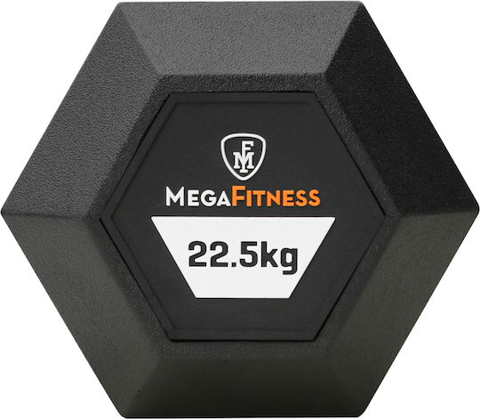 MegaFitness Sechseck Gummi Kurzhantel 1 x 22,5kg