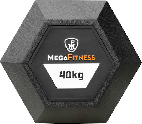 MegaFitness 97117 Βαράκι Εξάγωνο Λαστιχένιο 1 x 40kg
