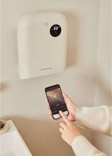 Create Warm Wall Fan Heater Room Wall Ecru 2000W