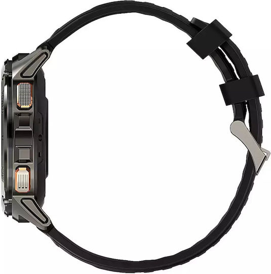 MaxCom FW110 Titan Chronos Titanium Smartwatch με SIM και Παλμογράφο (Μαύρο)