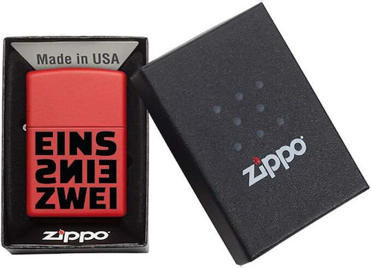 Zippo Αναπτήρας Φλόγας σε Κόκκινο χρώμα