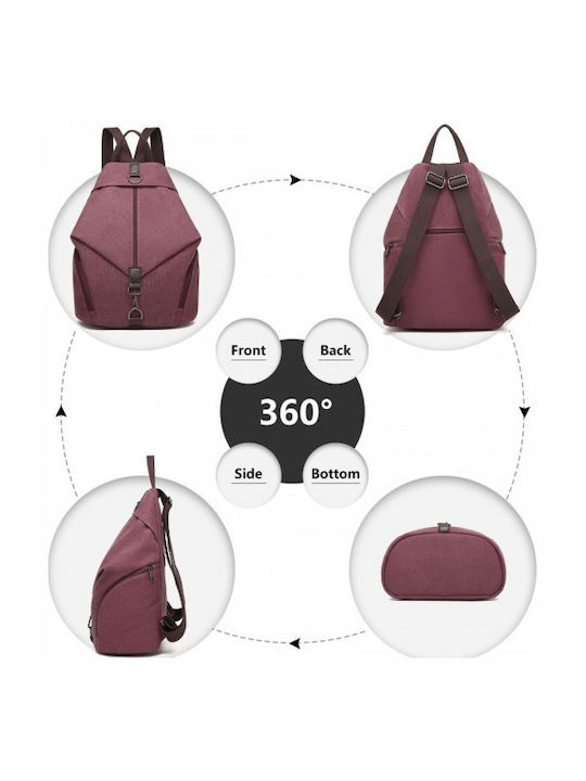 Miss Lulu Backpack Μπορντό