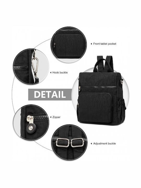 Miss Lulu Backpack Waterproof Black