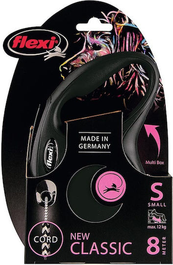 Flexi Foldable Dog Leash/Lead Strap Leash in Black color 8m up to 12kg