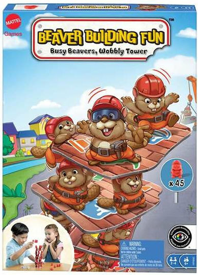 Board Game Beaver Building Fun for 2-4 Players 6+ Years Old (EN) Mattel