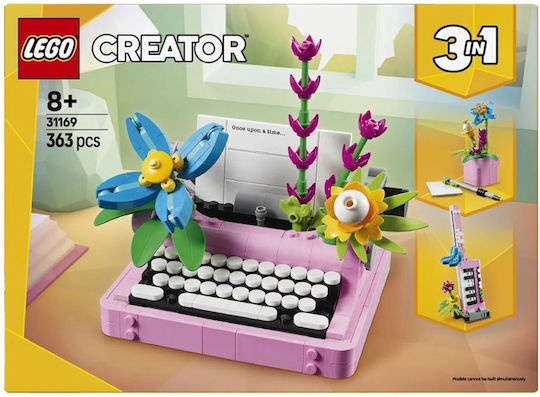 LEGO Creator 3-in-1 Typewriter with Flowers για 8+ Ετών 363τμχ