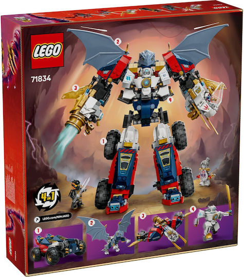 Lego Ninjago Zane's Ultra Combiner Mech for 9+ Years 1187pcs