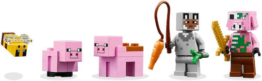 LEGO Minecraft The Baby Pig House Pentru 7+ Ani 238 Bucăți