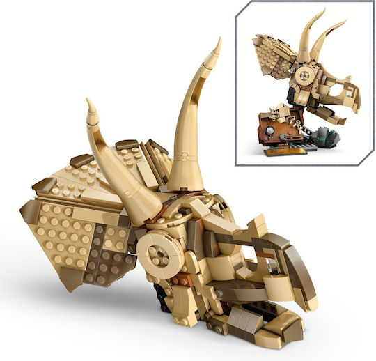 LEGO Jurassic World Fosile De Dinozaur Craniu De Triceratops Pentru 9+ Ani 468 Bucăți