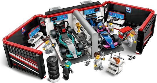 LEGO City F1® Garaj & Mașini Mercedes-AMG & Alpine pentru 7+ Ani 678 Bucăți