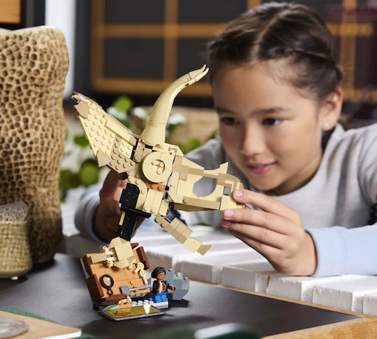 LEGO Jurassic World Fosile De Dinozaur Craniu De Triceratops Pentru 9+ Ani 468 Bucăți