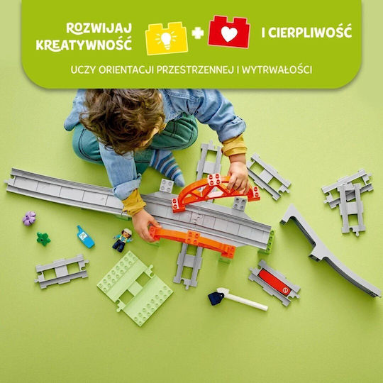 LEGO Duplo Train Bridge and Tracks Expansion Set for Ages 2 Plus 42 Pieces